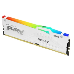 Memória RAM 16GB Kingston FURY BEATS RGB WHITE DDR5 5200Mhz - KF552C40BWA-16